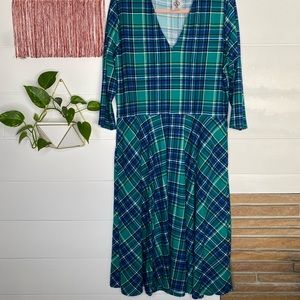 Agnes & Dora plaid Curie dress Size XXL. EUC